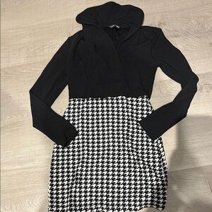 Black and White Houndstooth Women's Dress